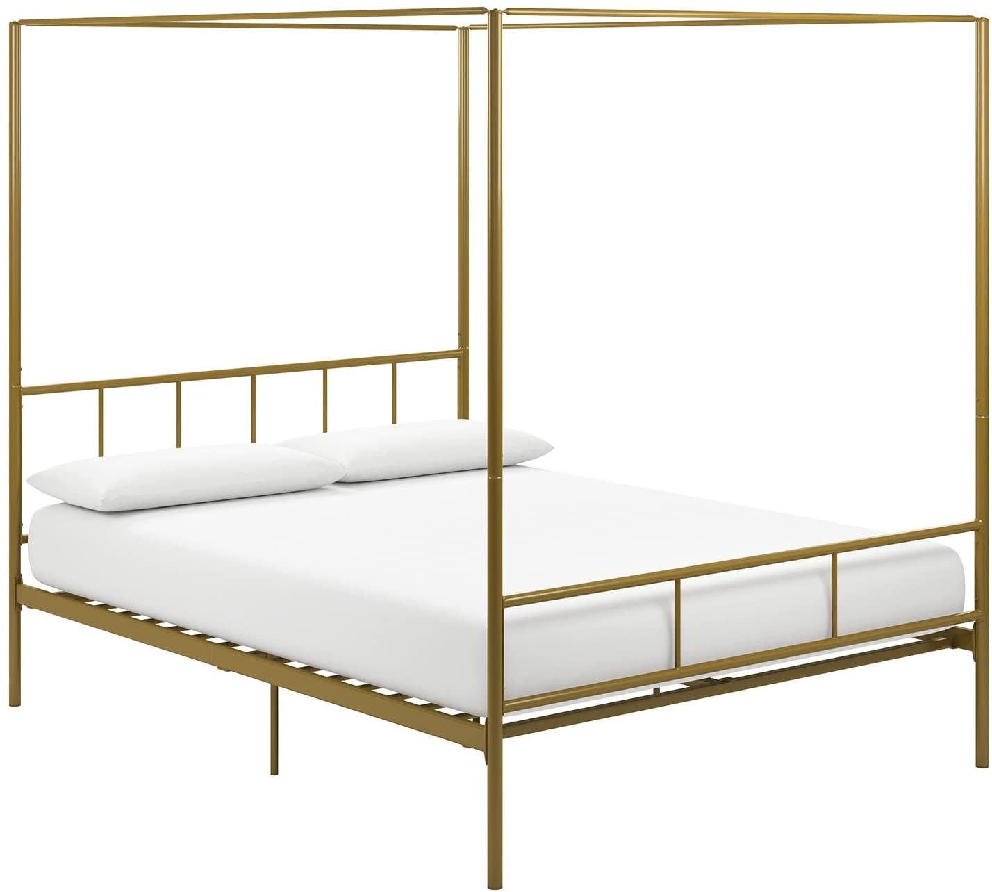 modern gold four poster bed frame