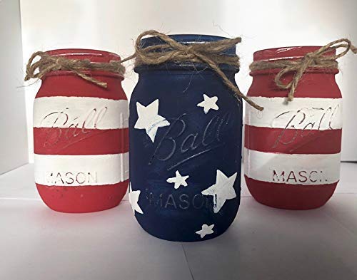 american flag mason jars 4th of july mason jars