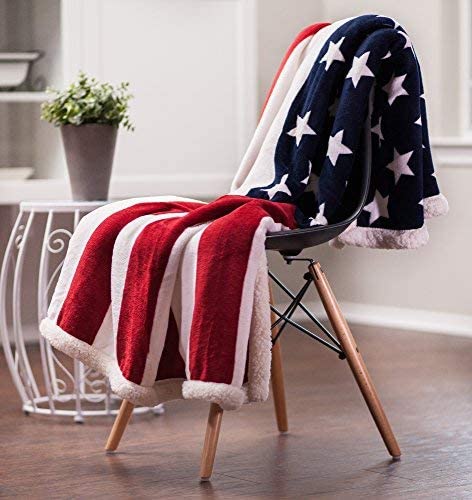 american flag fluffy blanket