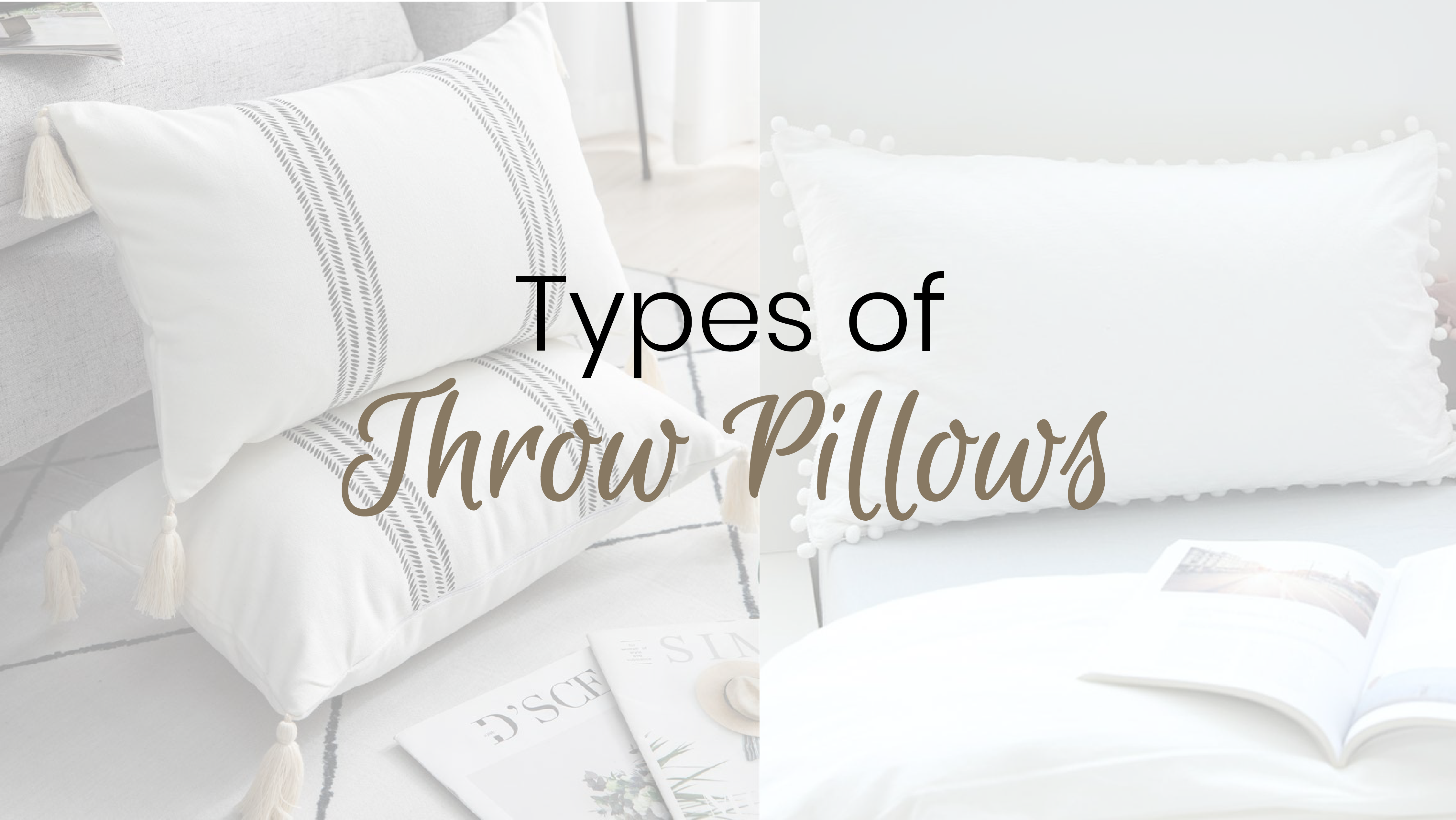 types of décor throw pillows